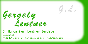 gergely lentner business card